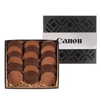 18 Round Chocolate Cookie Gift Box... from ASI 44900 NC Custom (CI/Lanco) /...