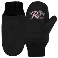 100% polyester fleece mittens with 2" black cuffs and available in... from...
