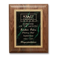 Gemstone Walnut Plaque - Walnut/Verdi