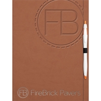 7" x 10" deluxe notebook with foil or deboss imprint,100 sheets... from ASI...