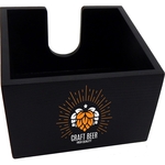 Square Wood Napkin Holder- Black