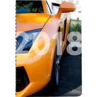 2.5" x 8.5" 14-month calendar, flexible full-color wraparound covers, rounded...