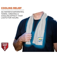 White Cooling Sports Towel, 12"x40"
