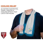 White Cooling Sports Towel, 12"x40"