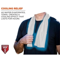 White Cooling Towel, 12"x40", Blanks... from ASI 53509 FIEL-Fairdeal Import &...