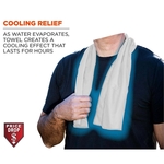White Cooling Towel, 12"x40"