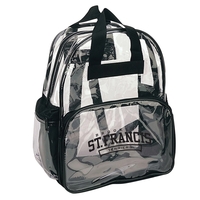 Clear vinyl backpack with two top carying handles, two zippered side... from...