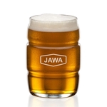 Barrel Beer Glass - Deep Etch