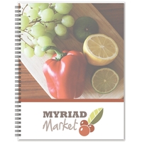 8.5" x 11" vertical monthly planner with translucent poly front cover,......