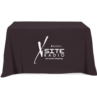 104" x 58" 65/35 polyester-cotton twill flat 3-sided table cover with... from...