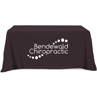 128" x 58" 65/35 polyester-cotton twill flat 3-sided table cover that... from...