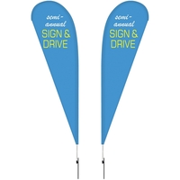 10' Double Sided Teardrop Banner w/ Premium Hardware & Spike. ACTUAL... from...