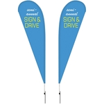10' Double Sided Teardrop Banner w/ Premium Hardware & Spike