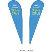 10' Double Sided Teardrop Banner w/ Premium Hardware & Cross Base.... from...