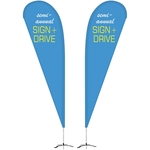10' Double Sided Teardrop Banner w/ Premium Hardware & Base