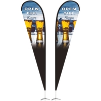 15' Double Sided Teardrop Banner w/ Premium Hardware & Base