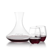 Lead free crystal 48oz. carafe with 2 or 4 wine glasses.... from ASI 84592 St...