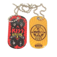 Aluminum military dog tags with 24" ball chain plus full color... from ASI...