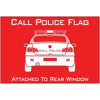 12" x 18" police banner for use in vehicles.... from ASI 84514 Safety Made