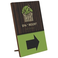 5" x 7" custom printed wood counter sign with kickstand.... from ASI 92531...