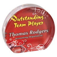 5.5" x 6" printed round acrylic award.... from ASI 92531 Unique Custom...