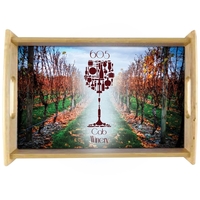 8.9" x 13.9" color printed wood serving tray.... from ASI 92531 Unique Custom...