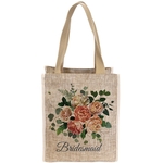 10" x 12" Burlap Sublimatable Gift Bag with 5.5" Gusset