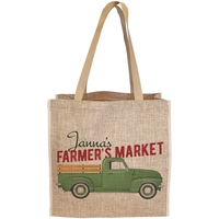 15.75" x 15.5" Burlap Sublimatable Gift Bag with 6.5" Gusset