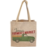 15.75" x 15.5" Burlap Sublimatable Gift Bag with 6.5" Gusset