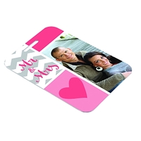 Semi-Gloss White Unisub Aluminum Rectangle 2-Sided Bag Tag