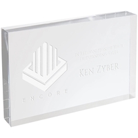 4" x 6" USA made laser engraved clear acrylic awards.... from ASI 92531...