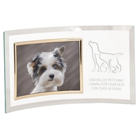 13" x 7.5" engraved jade glass frame that can hold a... from ASI 92531 Unique...