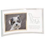 13" x 7.5" Jade Glass Crescent with 7" x 5" Picture Frame