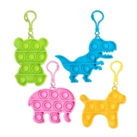 Assorted 24 pack of animal shaped popper keychains. Blank.... from ASI 98360...