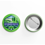 1 1/4" Round Button Full Color w/Safety Pin