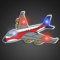 LED Airplane Blinky Pins