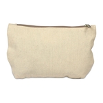 Cotton Canvas Pouch with Colored Zipper-Assorted Colors