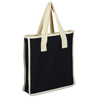 Heavy Canvas Shopping Bag with Natural Colored Handles