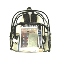 Clear Bag PVC Transparent Backpack with Soft Front Pocket