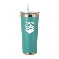 20 oz. stainless steel bottle with color matching straw.... from ASI 90807...