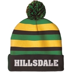 Knit Beanie with Pom and Cuff (No Logo)