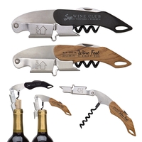 4 15/16" double-hinged waiters corkscrew with multiple functions.... from ASI...