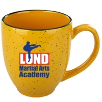 15 oz. gamboge yellow colored bistro mug with handle and customization.......