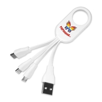 4 cables, one with USB tip, the others are Micro USB... from ASI 90154 Sunjoy...