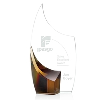 Clear and rust optical crystal award.... from ASI 84592 St Regis Group / St...