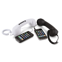 Plastic telephone handset receiver for cellphones and devices with twist...