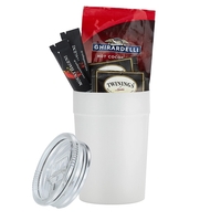 Gift set with 12-ounce stainless steel insulated tumbler with lid, coffee,......