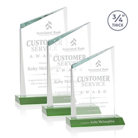 The Scarsdale Starfire Crystal Award features a sparkling 3/4" thick...