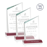 The Scarsdale Starfire Crystal Award features a sparkling 3/4" thick...