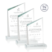 The Scarsdale Starfire Crystal Award features a sparkling 3/4" thick...